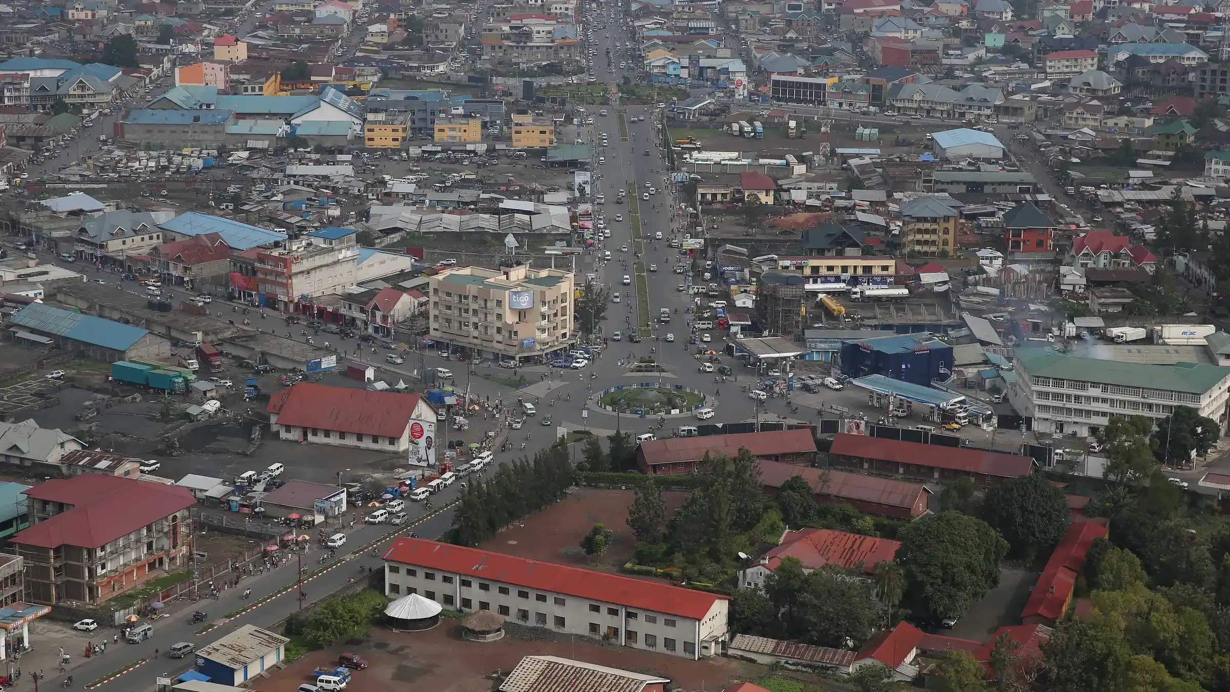 View of Goma, DR Congo