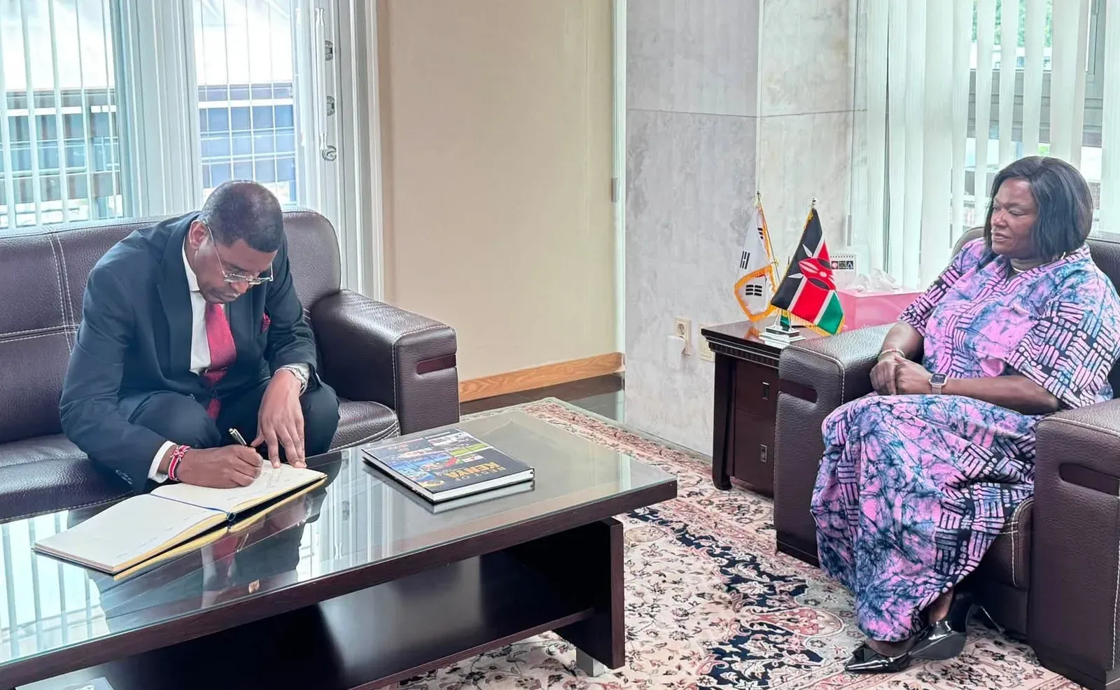 Prof. Peter Ngure Meets Kenya’s Ambassador to the Republic of Korea During IConGCED Visit