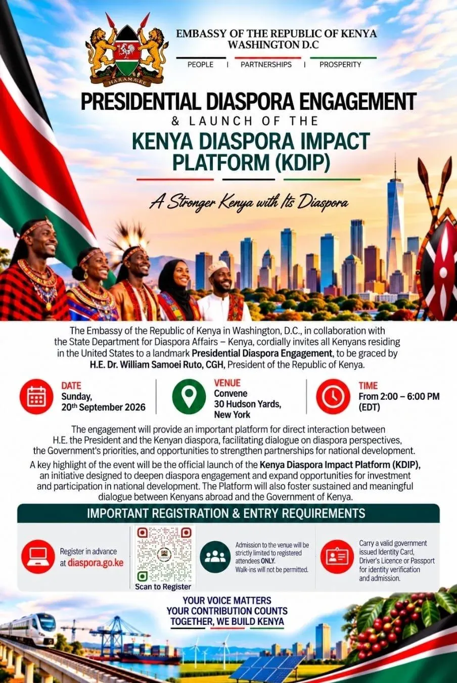 Presidential engagement with Kenyans in the USA